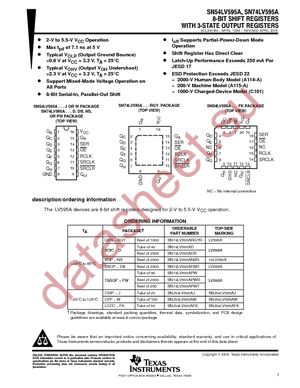 SN74LV595ADBR datasheet  